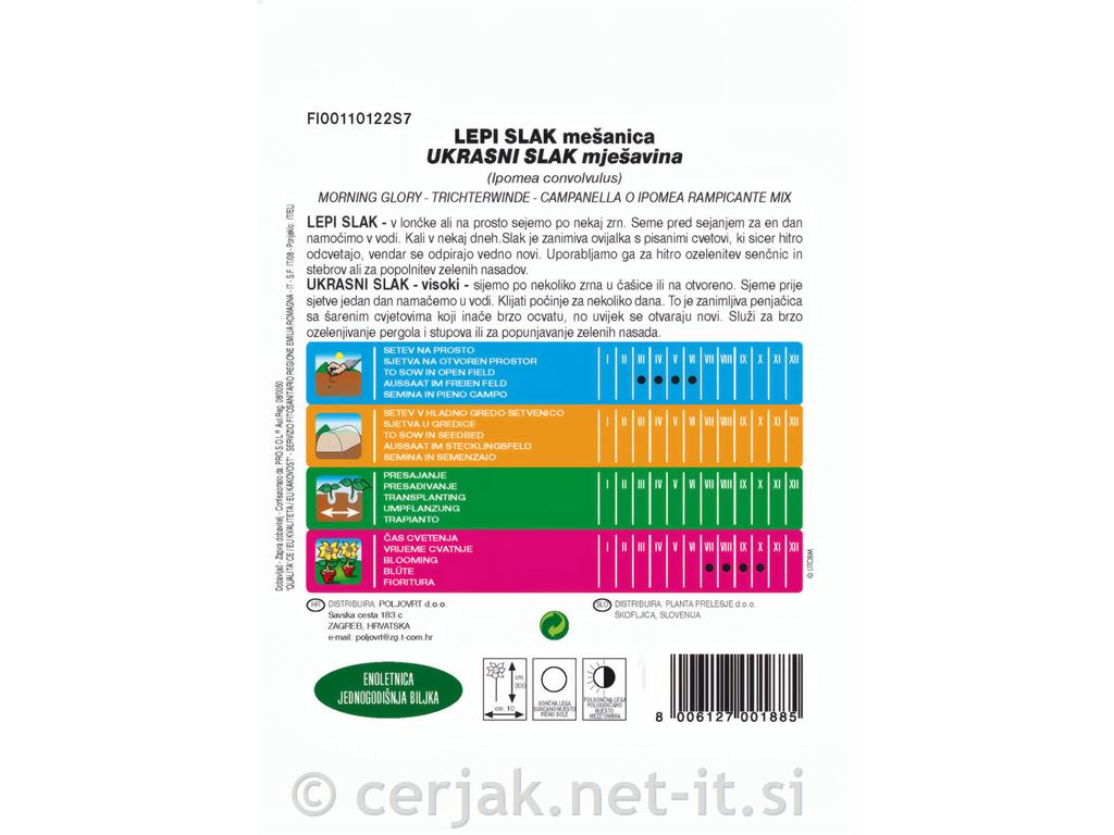 Lepi slak (Ipomea convolvulus), 2 g
