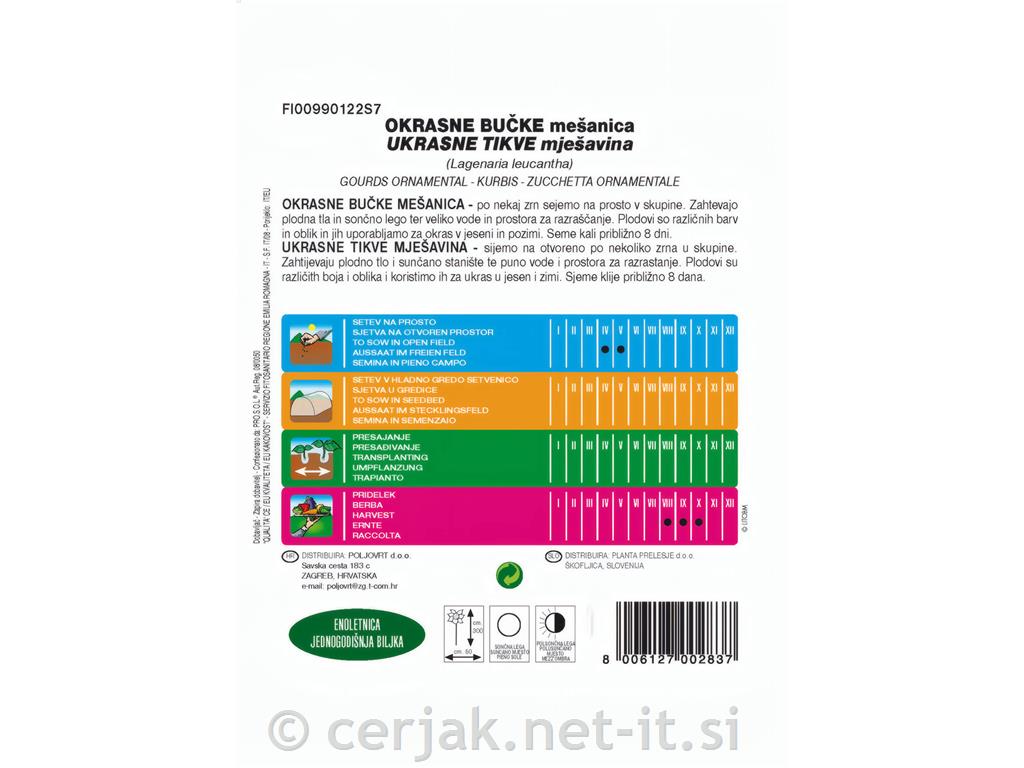 Okrasne bučke, 2 g
