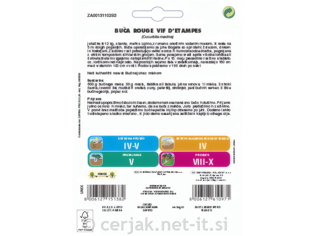 Buča Rouge Vif Detampes, 6 g