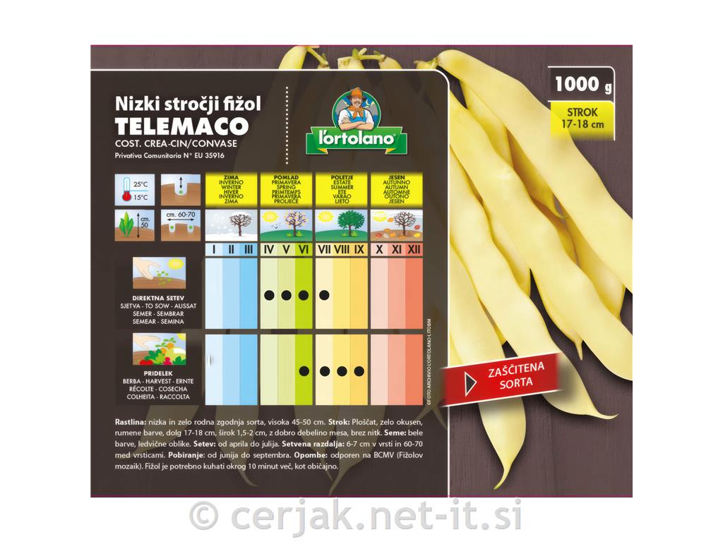 Fižol nizki Telemaco 1kg