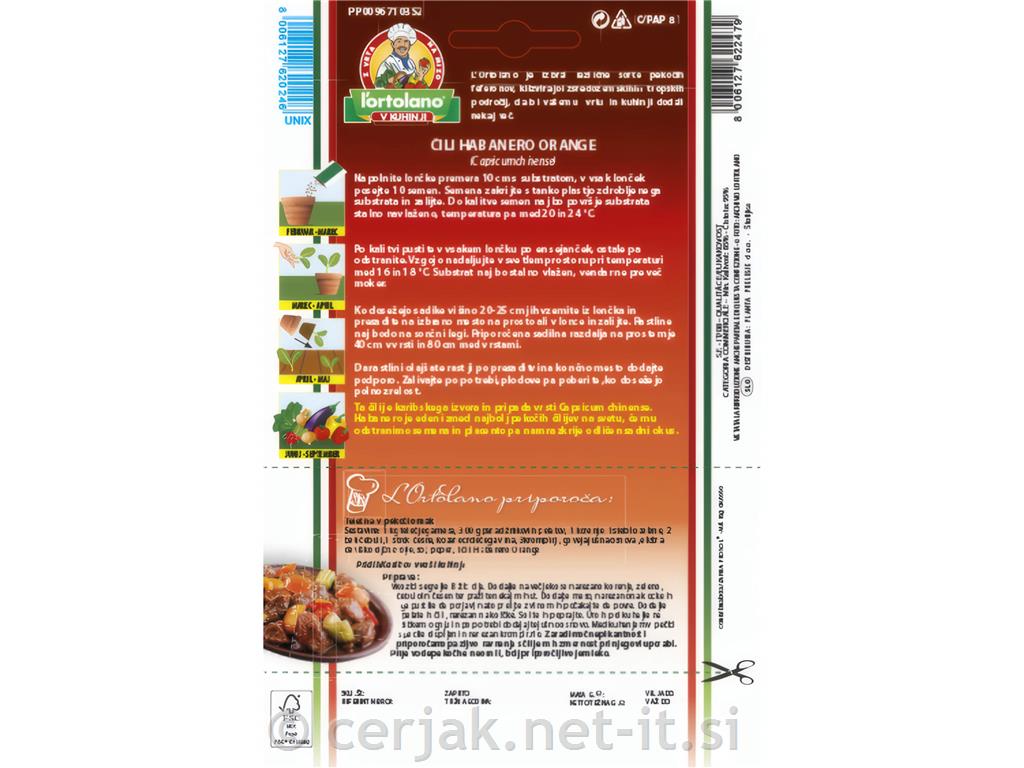 Čili Habanero Orange 0,5g