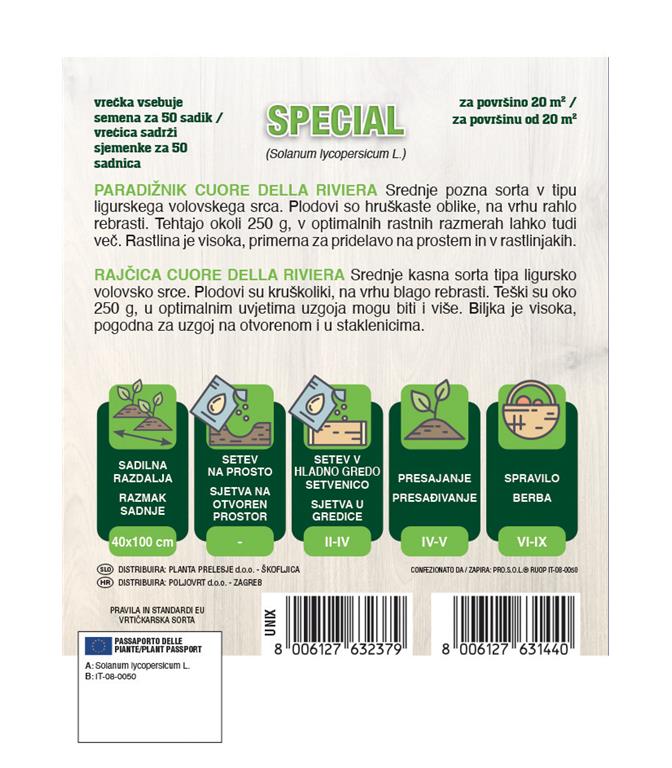 Paradižnik Cuore Della Riviera