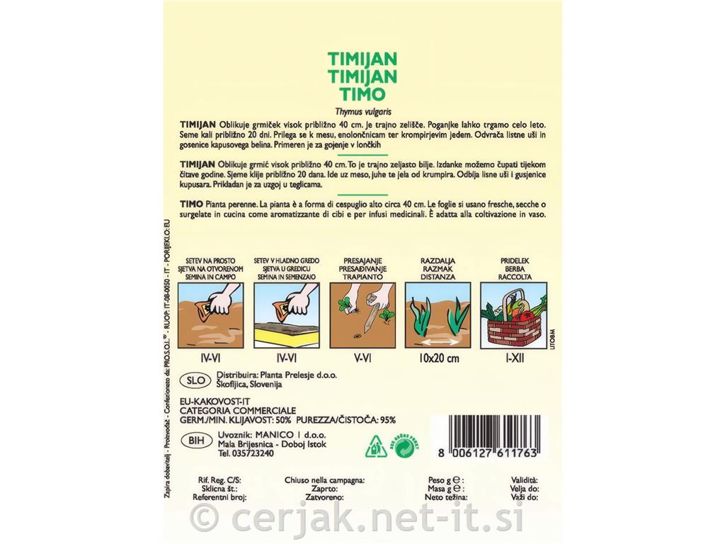 Timijan Thymus vulgaris 0,3 g