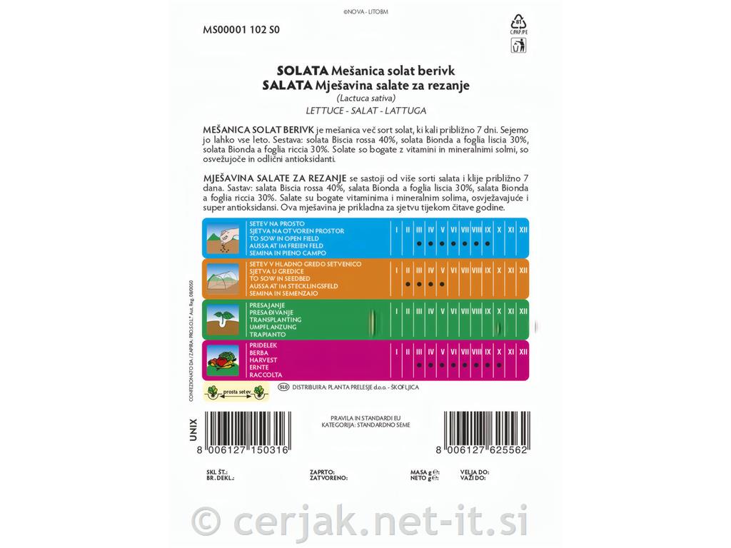 Solata mešanica berivk 7g
