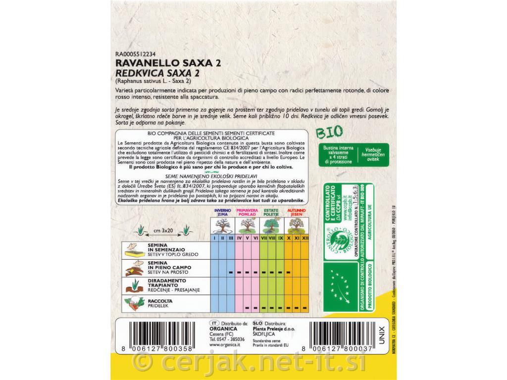 Redkvica Saxa 2 EKO 10 g