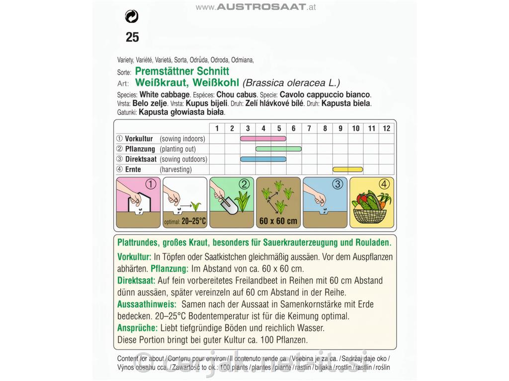 Zelje Premstattner Schnitt, 5g