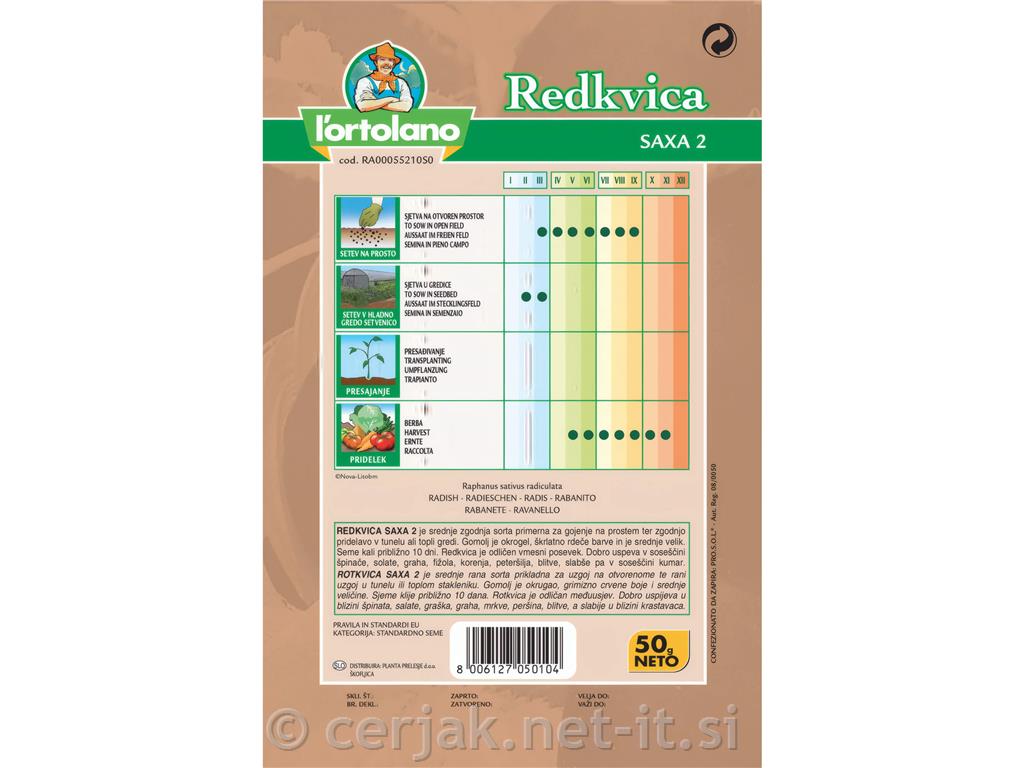 Redkvica Saxa 2, 50 g