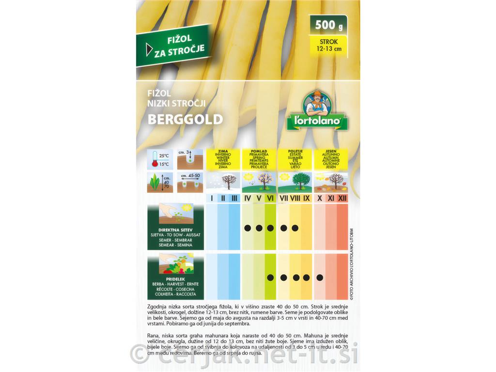 Fižol nizki stročji Berrgold 500 g