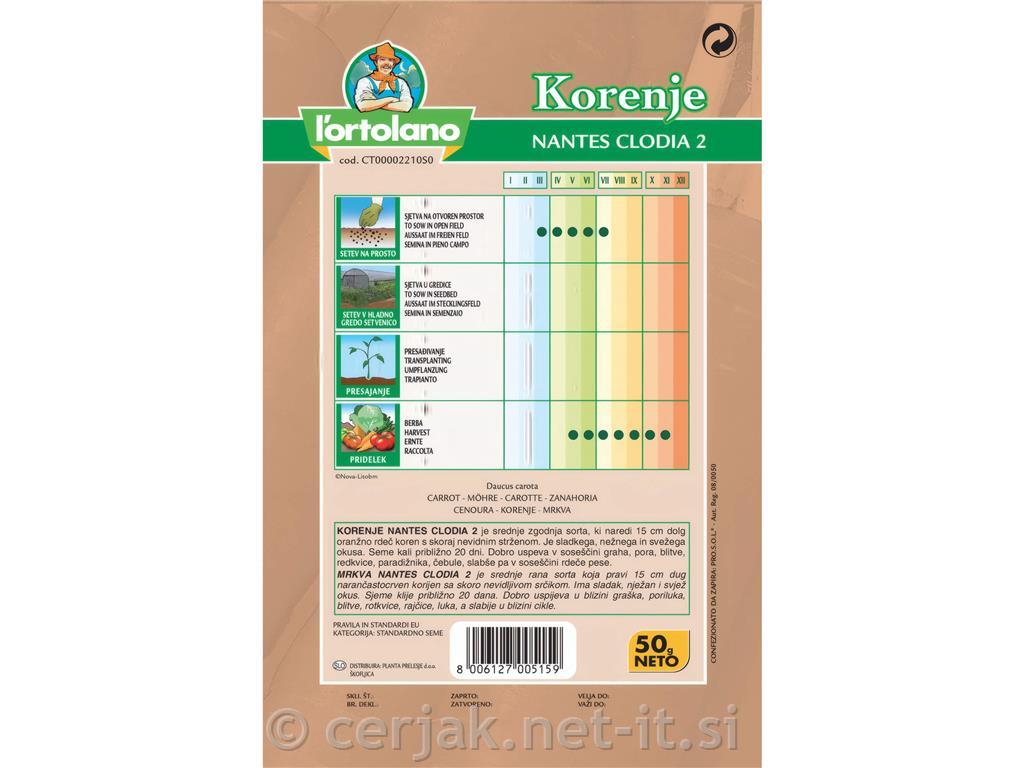 Korenje Nantes Clodia 2, 50 g