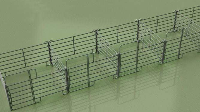 Vratni element ograde cinkan 2,2 / 1,6 × 3,0m