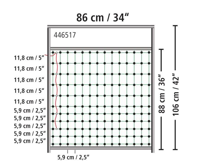 Vrata komplet za mreže do 106 cm