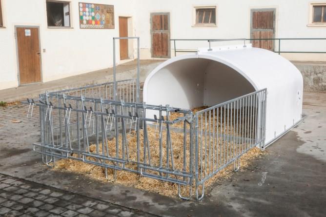 Velika staja Premium XXL z ograjo z vrati