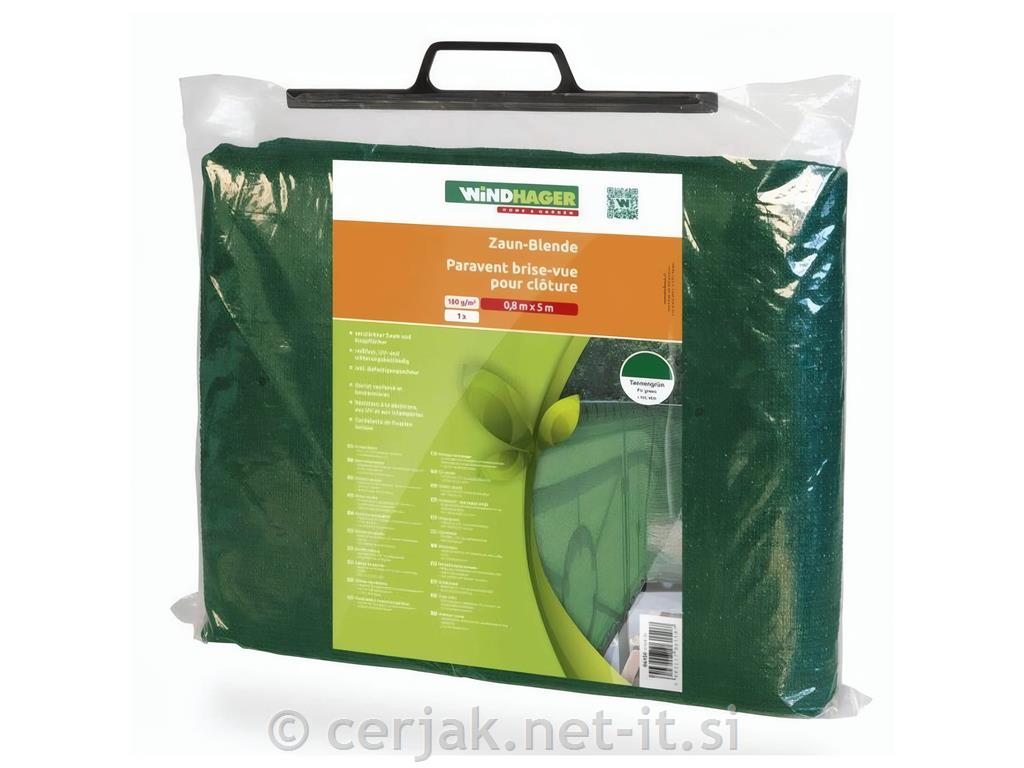 Windhager balkonska ograja Screenex clasic 5 x 0,8m, zelena