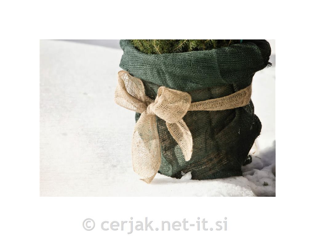 Trak iz jute zelen, 10 cm x 25 m