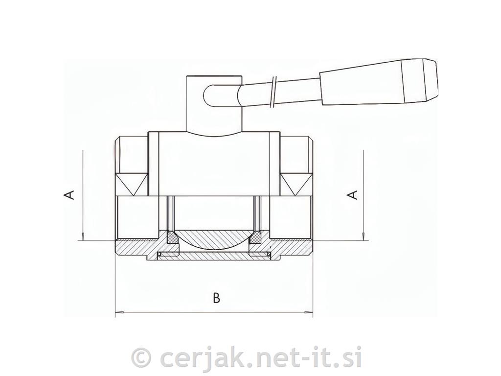 Inox kroglični ventil 5/4