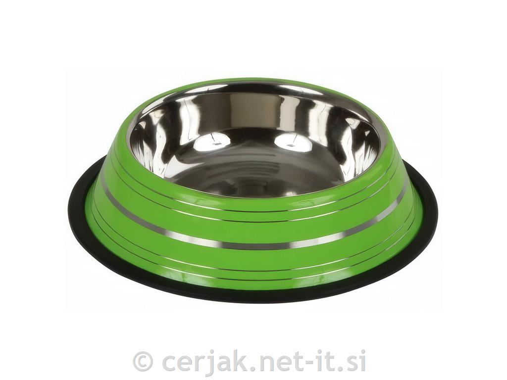 Posoda inox barvna z gumi dnom 450ml