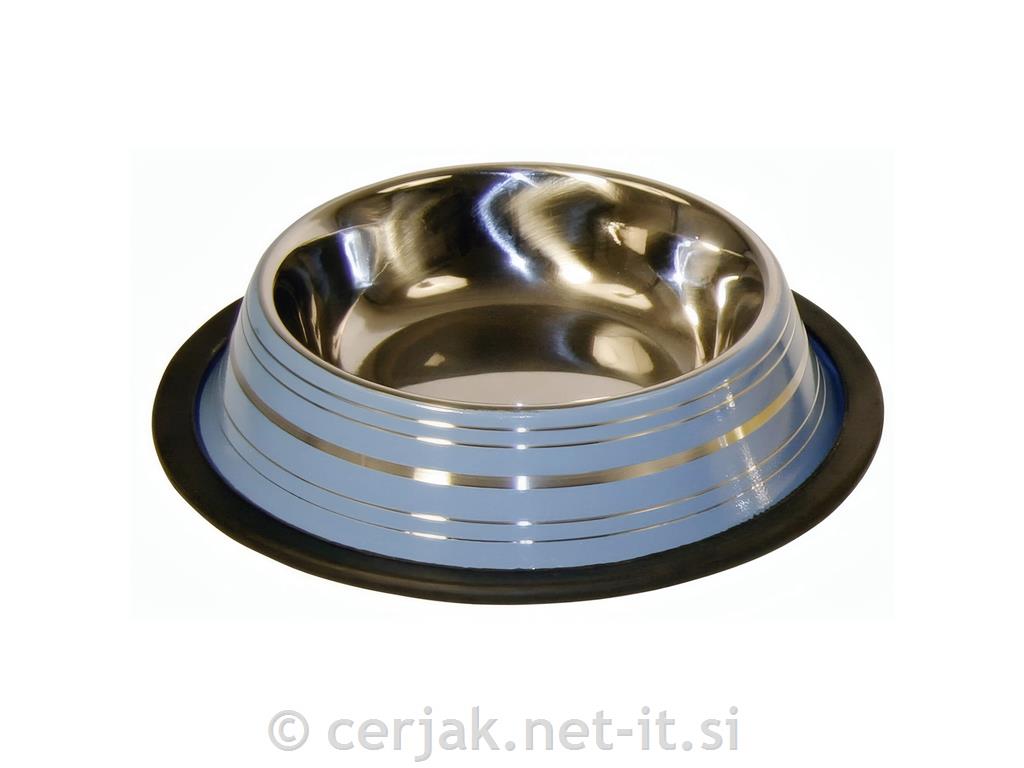 Posoda inox barvna z gumi dnom 900ml