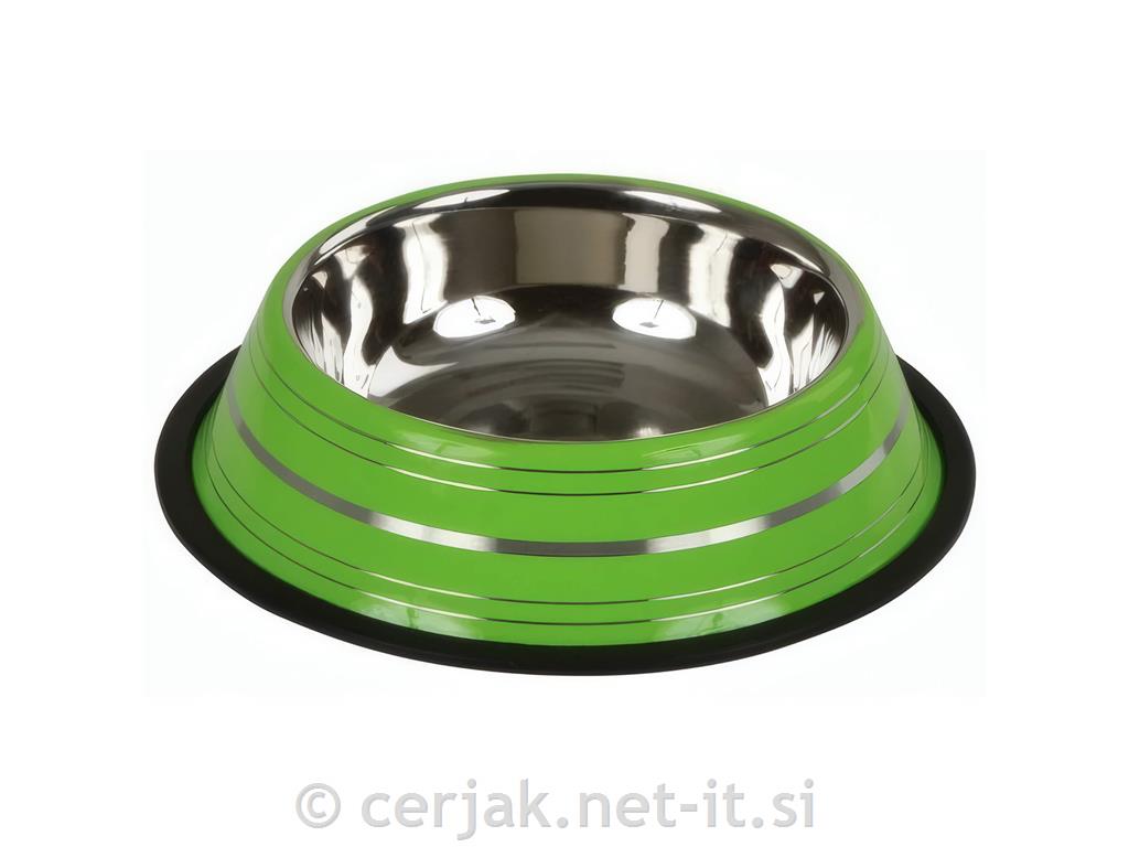Posoda inox barvna z gumi dnom 900ml