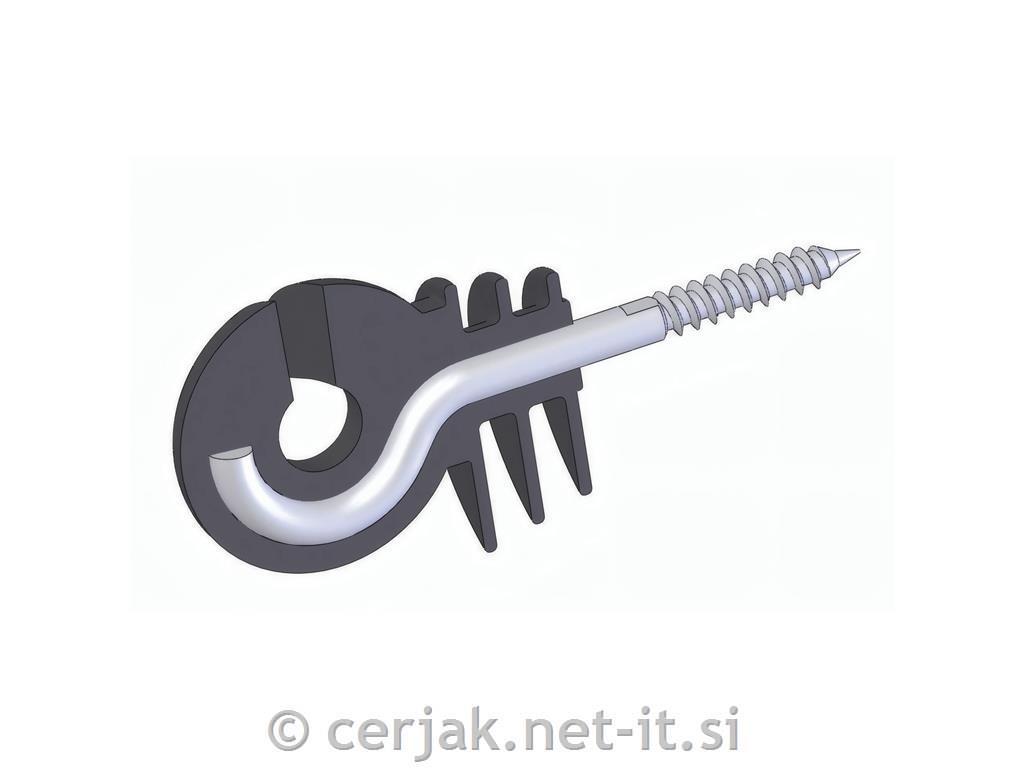Izolator okrogli z zarezo, 1 kos