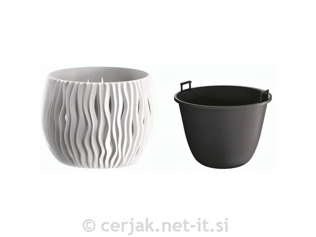 Lonec cvetlični Sandy bela, 24cm
